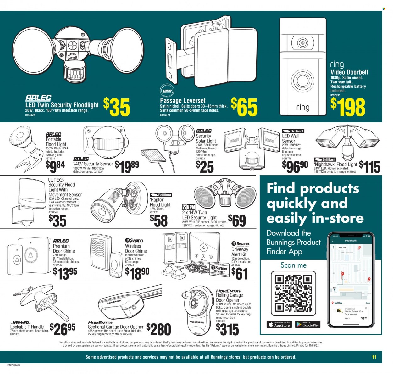 Bunnings Warehouse mailer . Page 11.