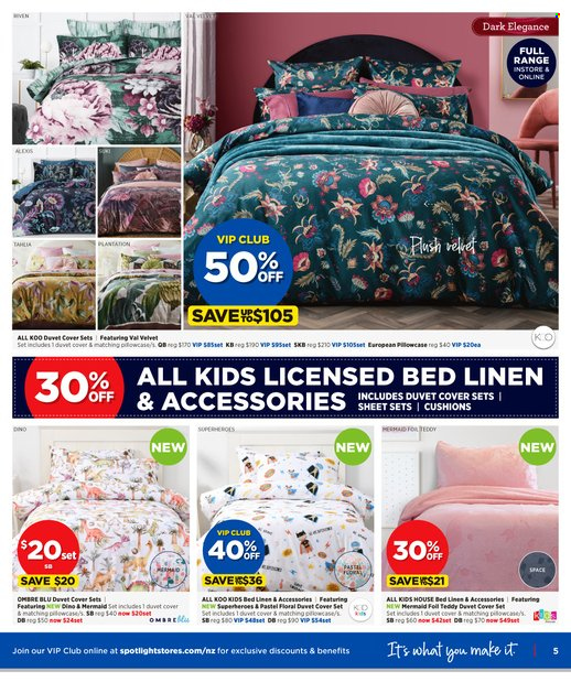 Spotlight mailer - 11.05.2022 - 29.05.2022 - Sales products - bedding, cushion, duvet, linens, quilt cover set, teddy. Page 5.