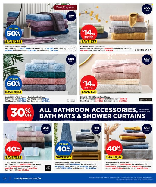 Spotlight mailer - 11.05.2022 - 29.05.2022 - Sales products - curtains, bath mat, bath towel, towel, hand towel. Page 10.