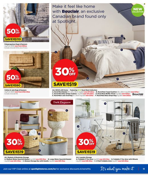 Spotlight mailer - 11.05.2022 - 29.05.2022 - Sales products - basket, airer, storage box, cushion, rug, water hyacinth. Page 11.