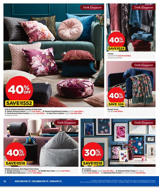 Spotlight mailer - 11.05.2022 - 29.05.2022 - Sales products - photo frame, cushion. Page 12.