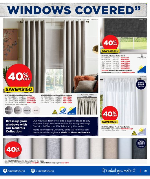 Spotlight mailer - 11.05.2022 - 29.05.2022 - Sales products - pencil, curtains. Page 21.