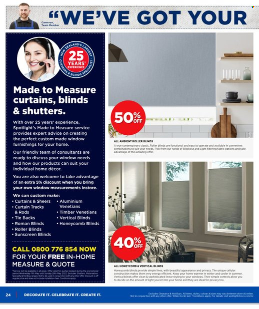 Spotlight mailer - 11.05.2022 - 29.05.2022 - Sales products - spotlight, curtains. Page 24.