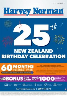 Harvey Norman - 25th New Zealand Birthday Celebration (June Week 3)