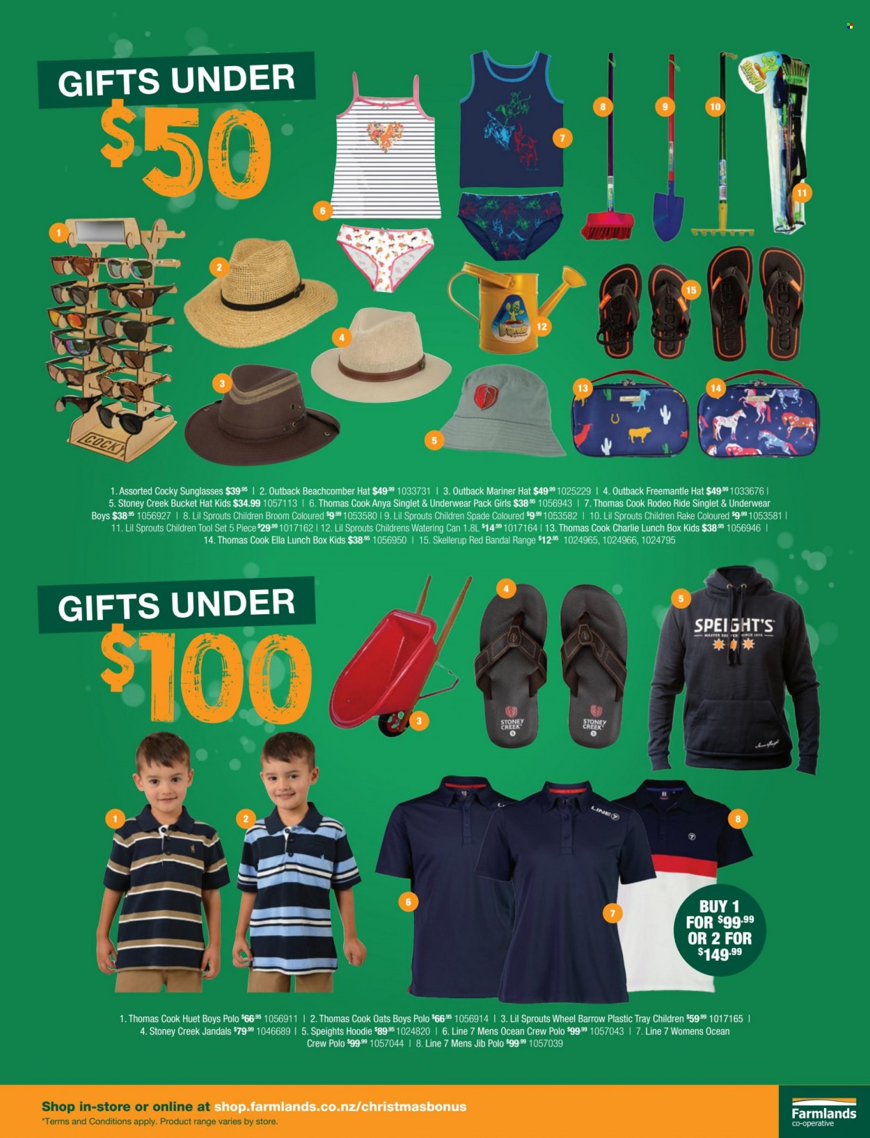 Farmlands mailer - 01.11.2022 - 31.12.2022 - Sales products - hoodie, hat, bucket hat, sunglasses, underwear, tool set, spade, tray, watering can. Page 3.