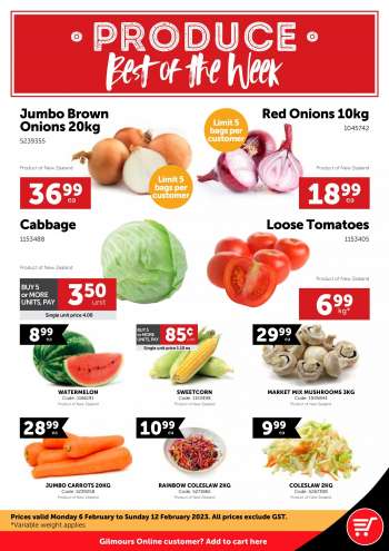 Gilmours catalogue - Weekly Fresh Produce Deal