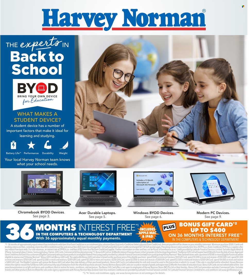 thumbnail - Harvey Norman mailer - 01.11.2023 - 28.12.2023 - Sales products - Apple, Acer, tablet, Apple Watch, smart watch, laptop, chromebook. Page 1.