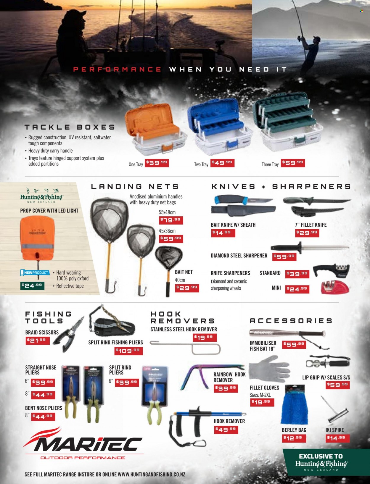 thumbnail - Hunting & Fishing mailer - Sales products - knife, sharpener, tray. Page 64.