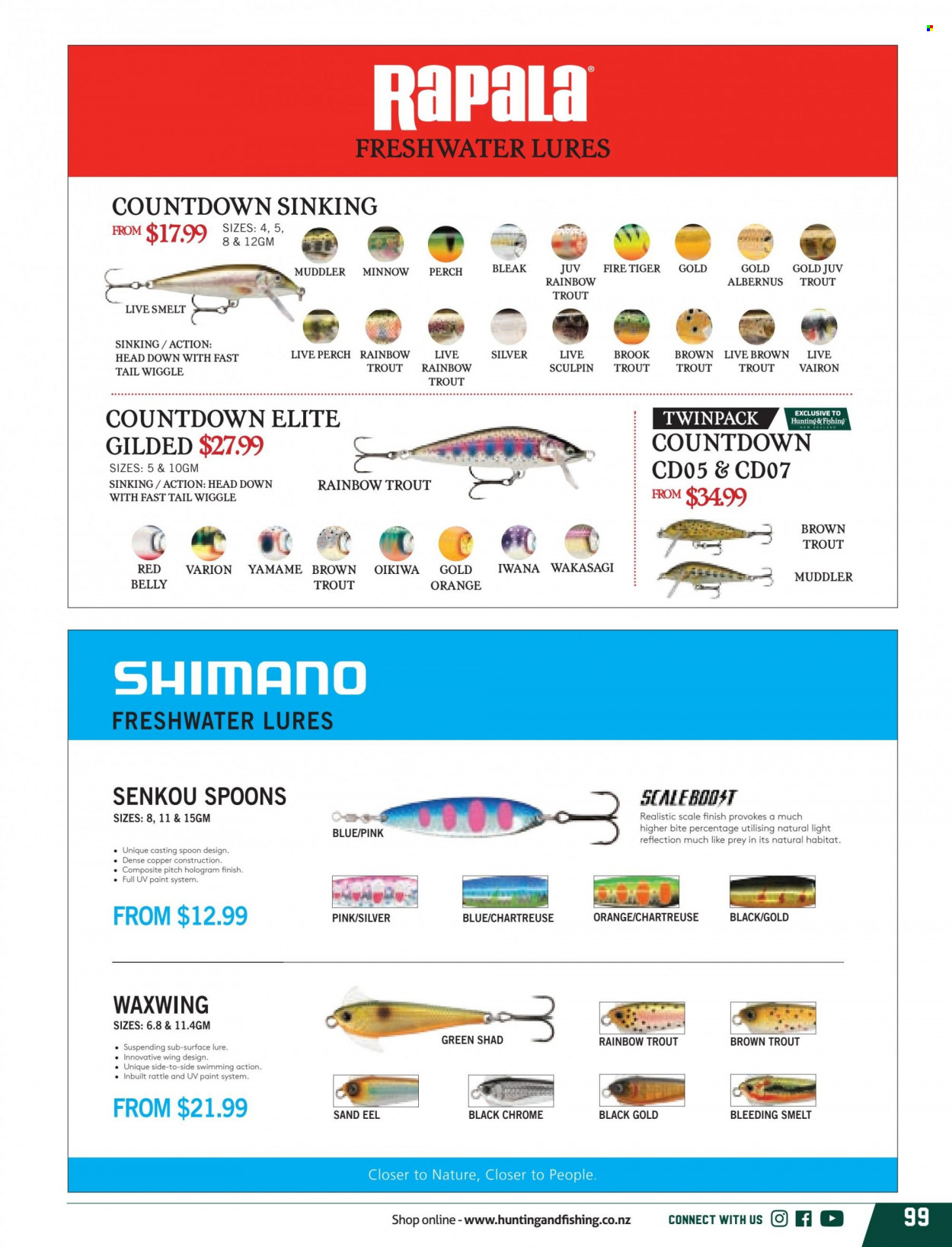 thumbnail - Hunting & Fishing mailer - Sales products - spoon, scale. Page 99.