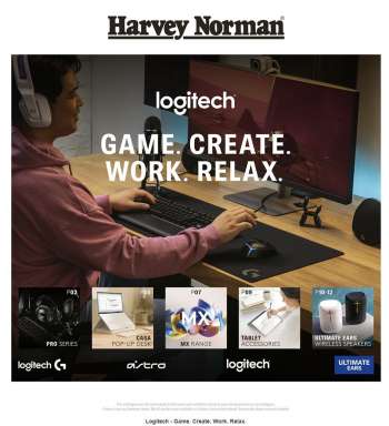 thumbnail - Harvey Norman catalogue - Logitech - Game. Create. Work. Relax