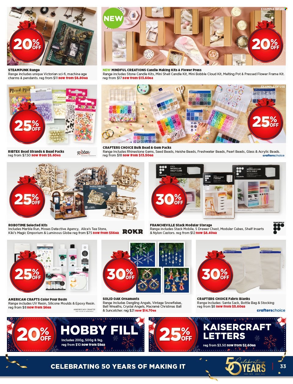 thumbnail - Spotlight mailer - 15.11.2023 - 03.12.2023 - Sales products - pot, bottle bag, bag, candle, wreath, christmas decor, seed. Page 33.