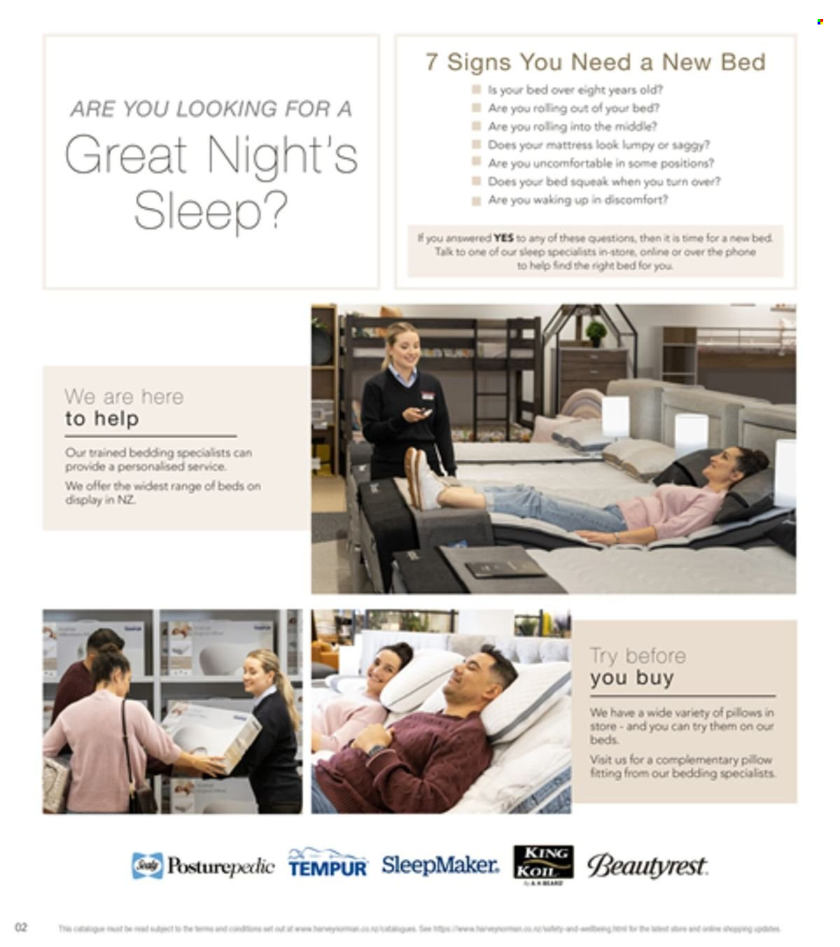 thumbnail - Harvey Norman mailer - 01.09.2023 - 31.08.2024 - Sales products - bed, mattress, bedding, pillow, phone. Page 2.