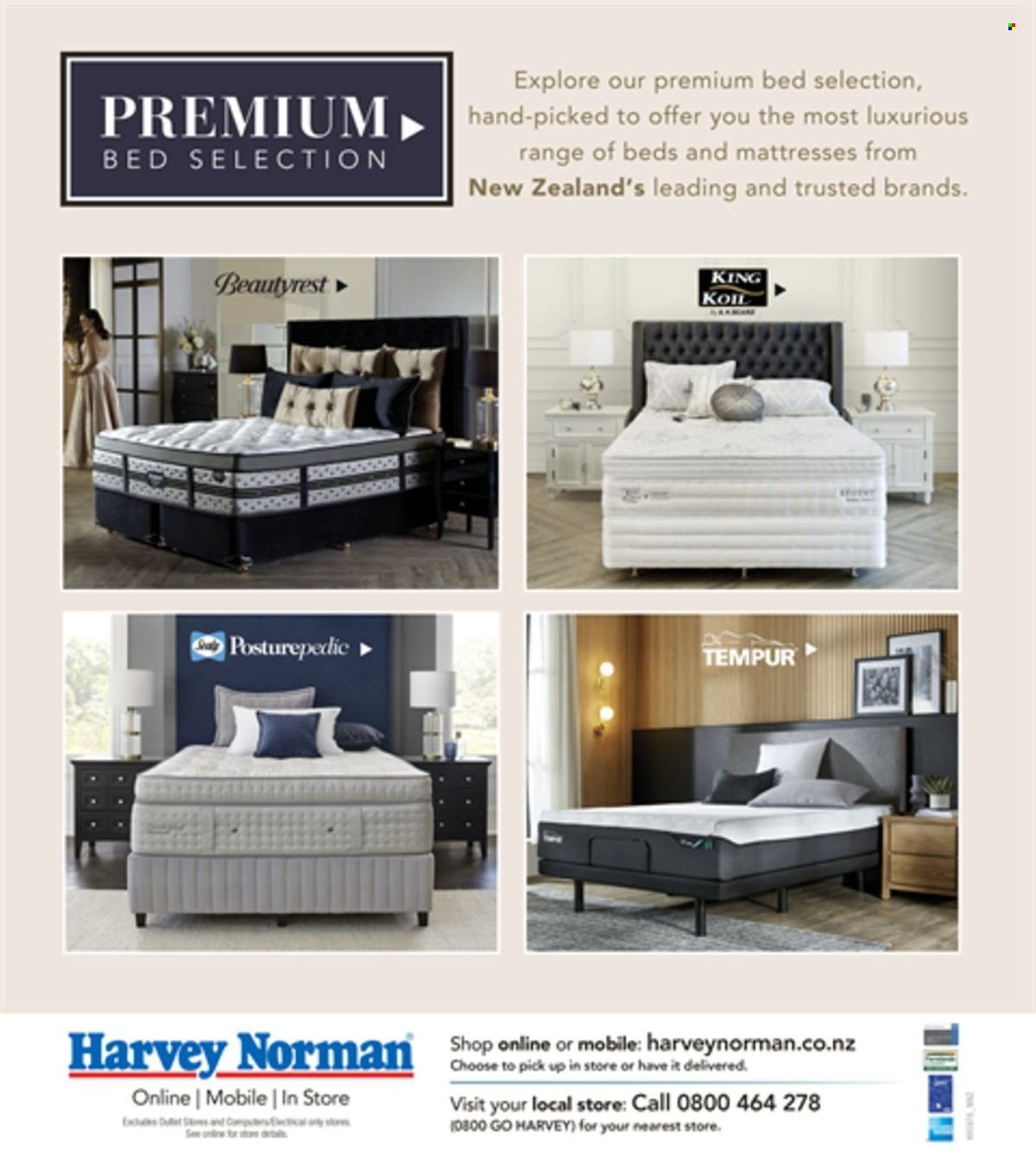 thumbnail - Harvey Norman mailer - 01.09.2023 - 31.08.2024 - Sales products - bed, mattress. Page 16.