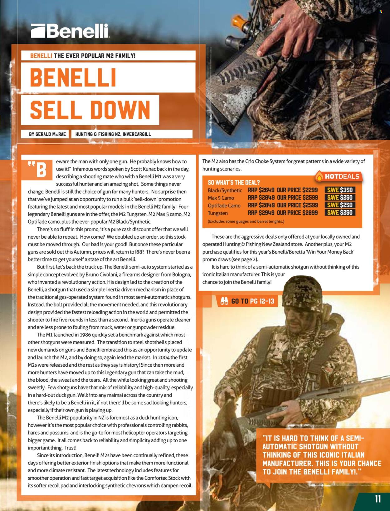 thumbnail - Hunting & Fishing mailer - Sales products - Scott, Hunter, shotgun, gun. Page 11.