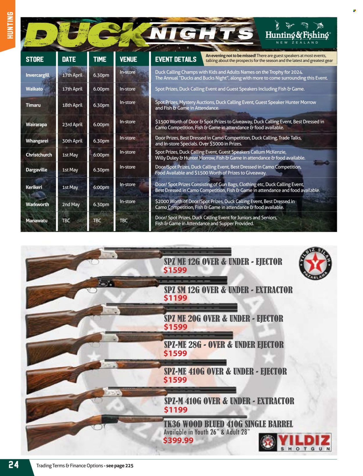 thumbnail - Hunting & Fishing mailer - Sales products - bag, Hunter, shotgun, gun. Page 24.