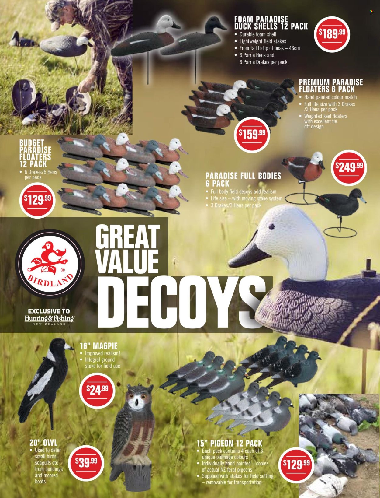 thumbnail - Hunting & Fishing mailer - Sales products - Pigeon. Page 40.