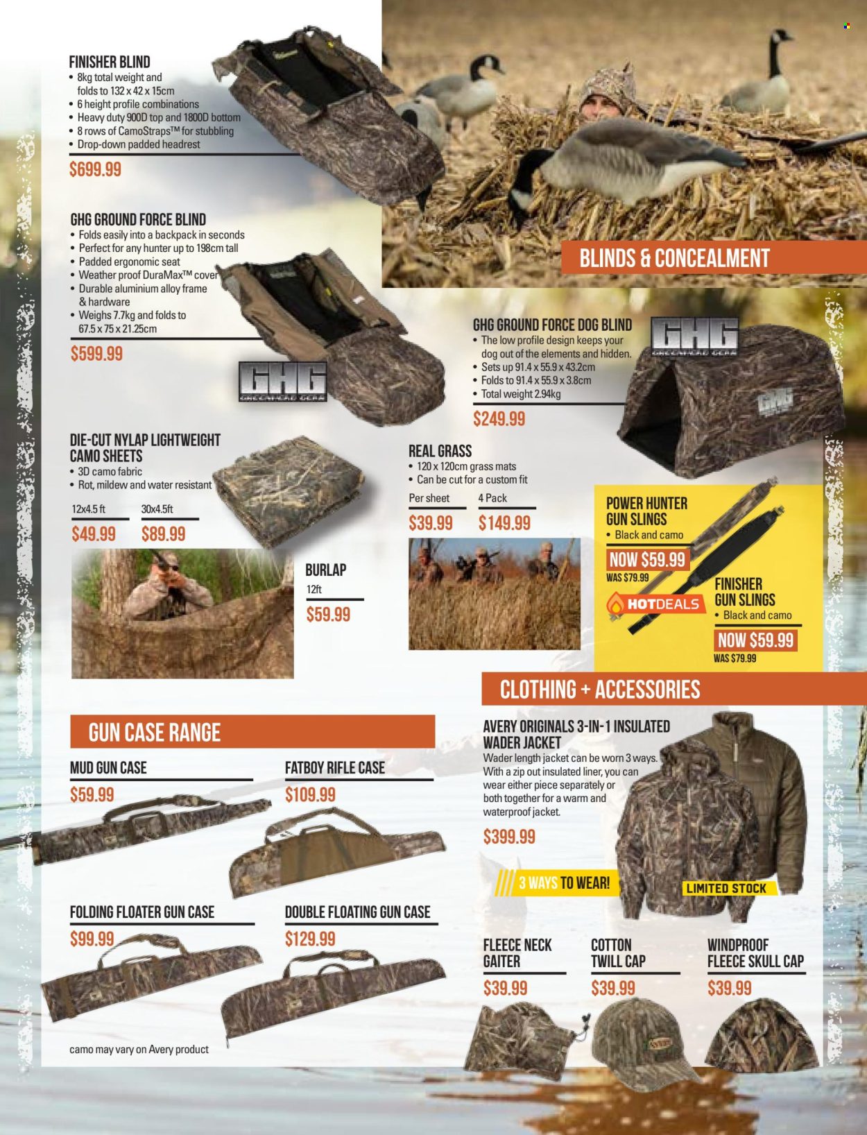 thumbnail - Hunting & Fishing mailer - Sales products - cap, gun case, shooting accessories, hunting accessories. Page 47.