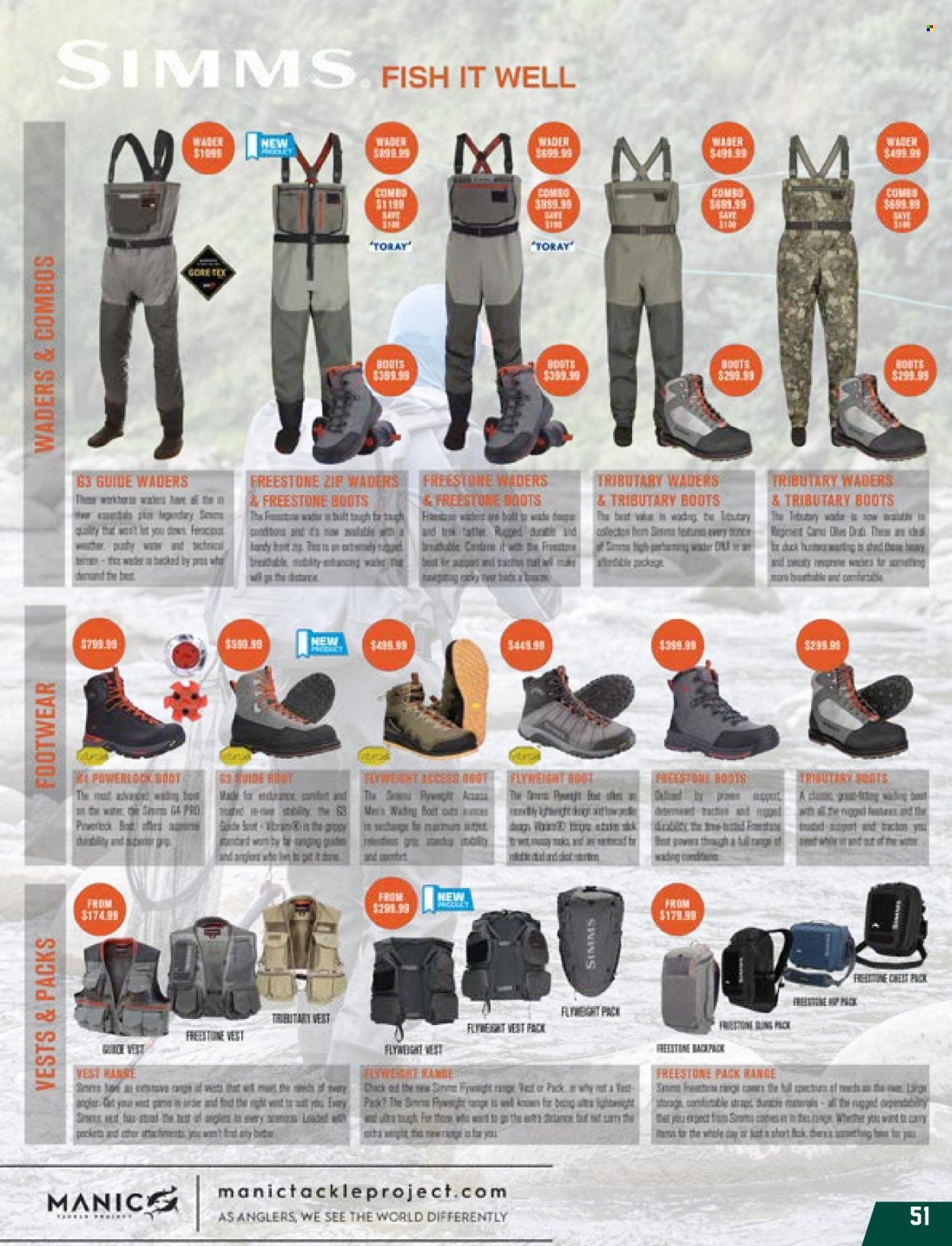 thumbnail - Hunting & Fishing mailer - Sales products - boots, vest. Page 51.
