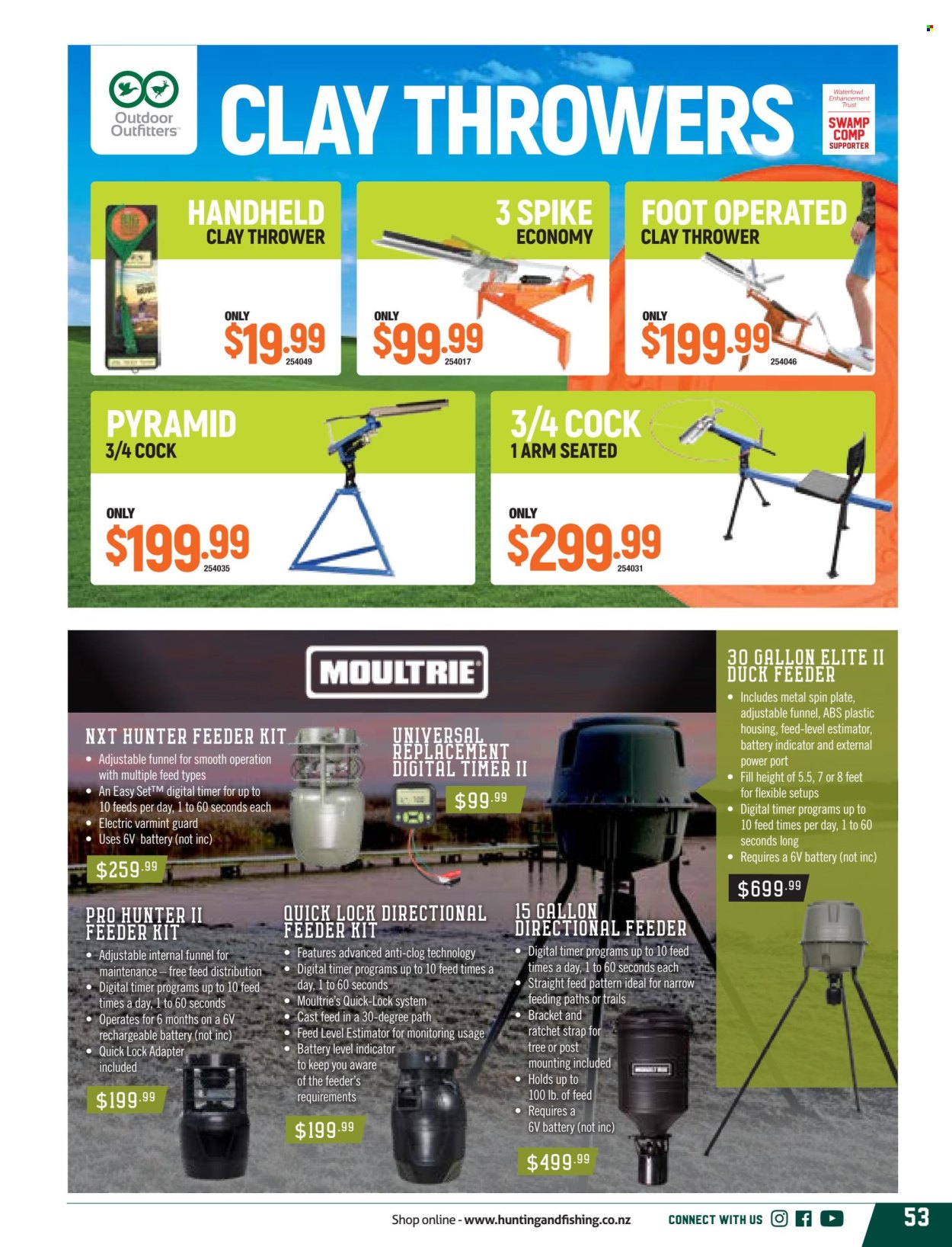 thumbnail - Hunting & Fishing mailer - Sales products - plate, Hunter, hand tools, Thrower. Page 53.