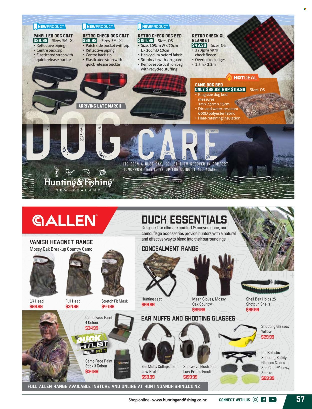 thumbnail - Hunting & Fishing mailer - Sales products - lens, gloves, bag, safety glasses. Page 57.