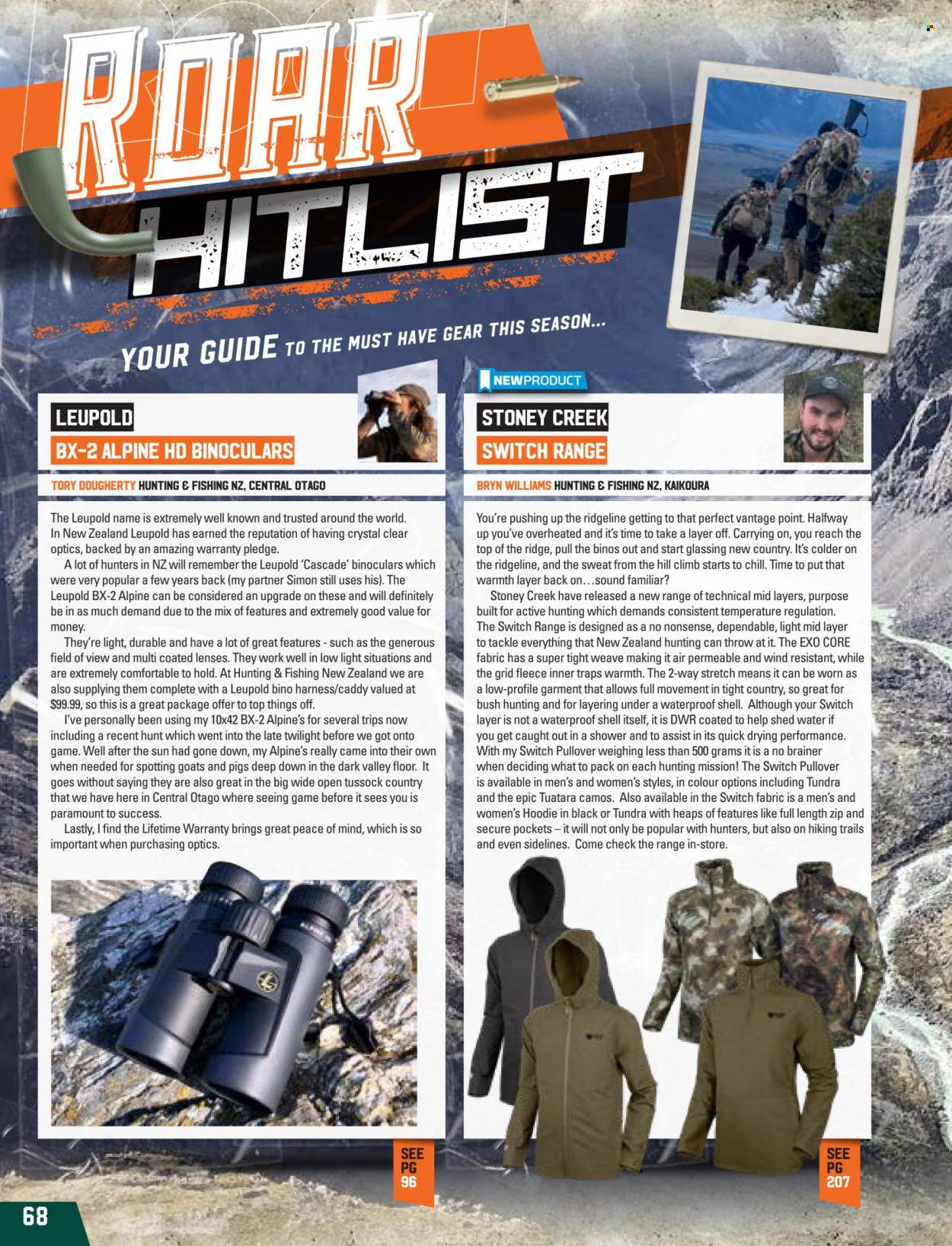 thumbnail - Hunting & Fishing mailer - Sales products - lenses, shed, binoculars, Leupold. Page 68.
