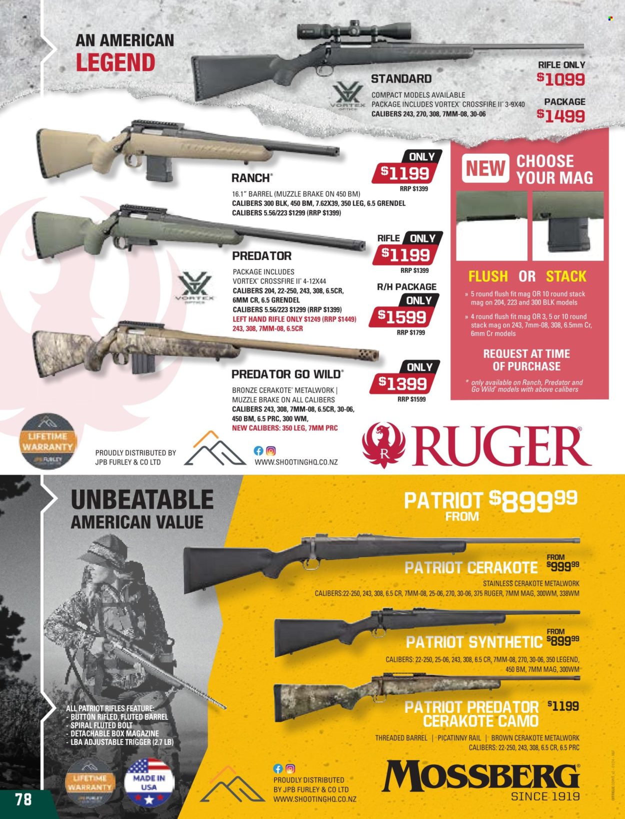 thumbnail - Hunting & Fishing mailer - Sales products - rifle, Ruger. Page 78.