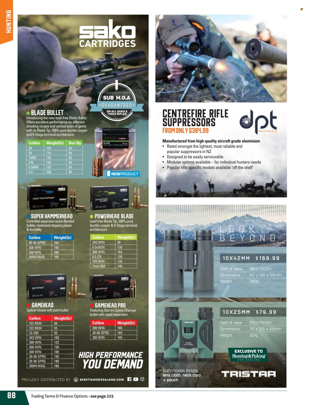 thumbnail - Hunting & Fishing mailer - Sales products - lens, rifle, Tikka. Page 88.