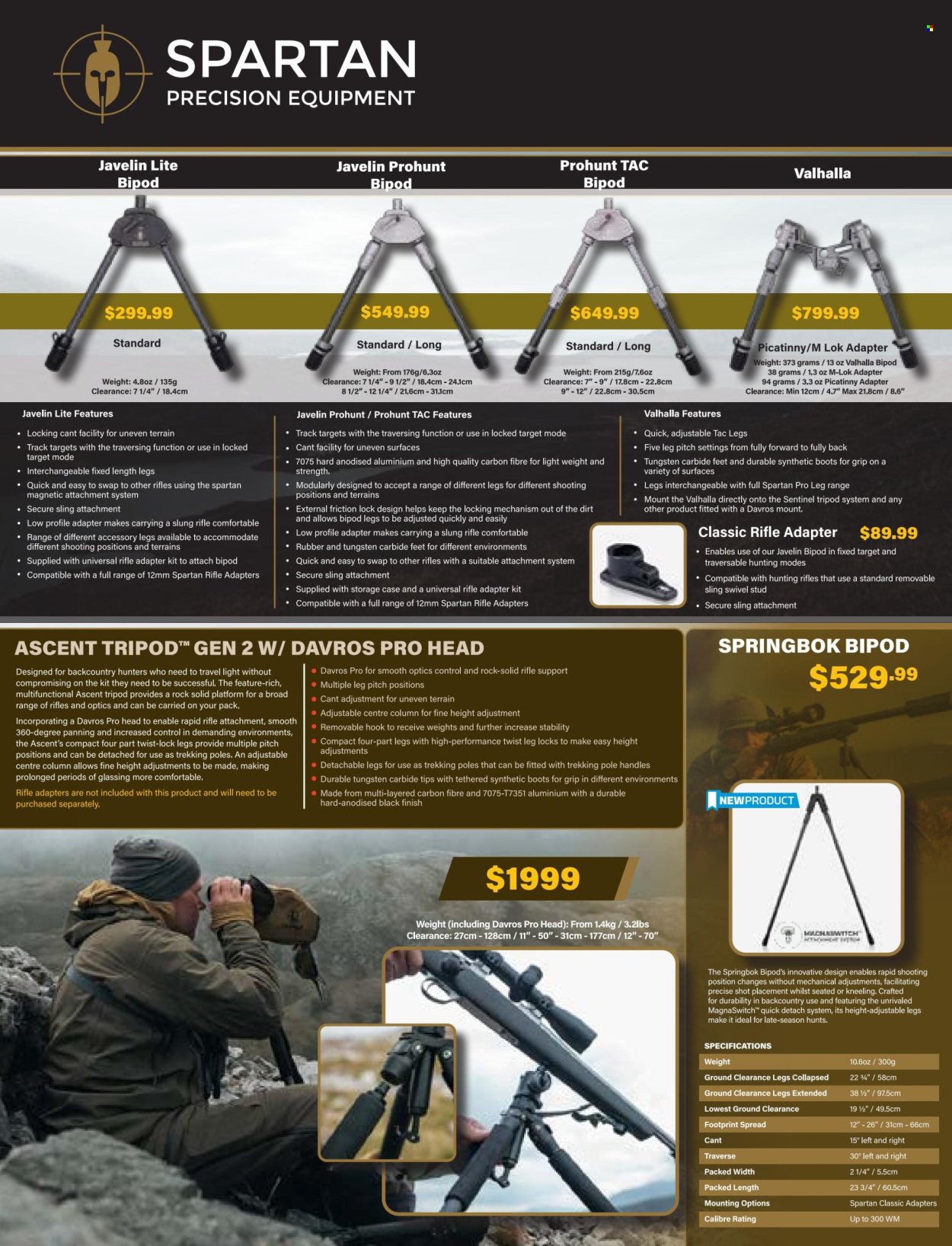 thumbnail - Hunting & Fishing mailer - Sales products - boots, rifle, optics, bipod. Page 91.