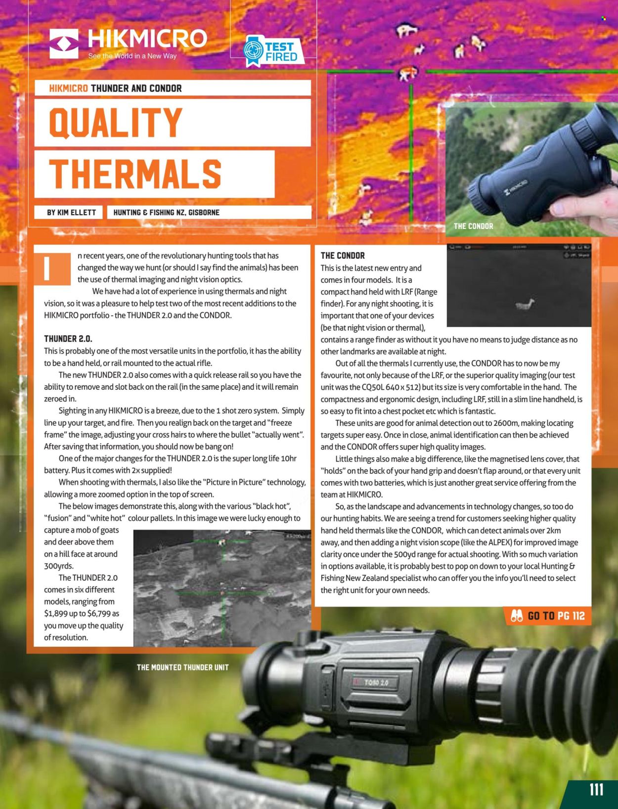 thumbnail - Hunting & Fishing mailer - Sales products - lens, rifle, scope. Page 111.