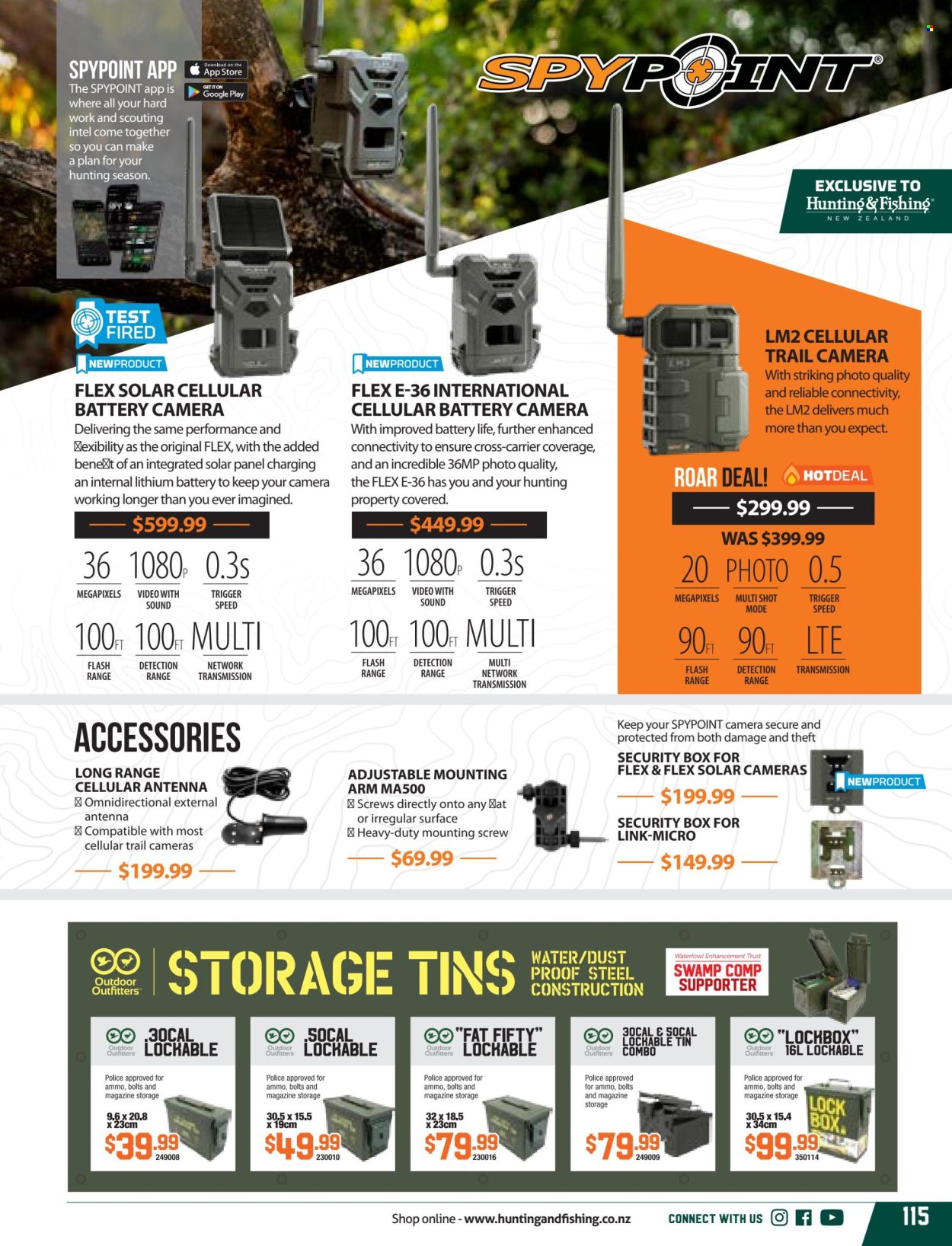 thumbnail - Hunting & Fishing mailer - Sales products - camera, trail cam, ammo. Page 115.