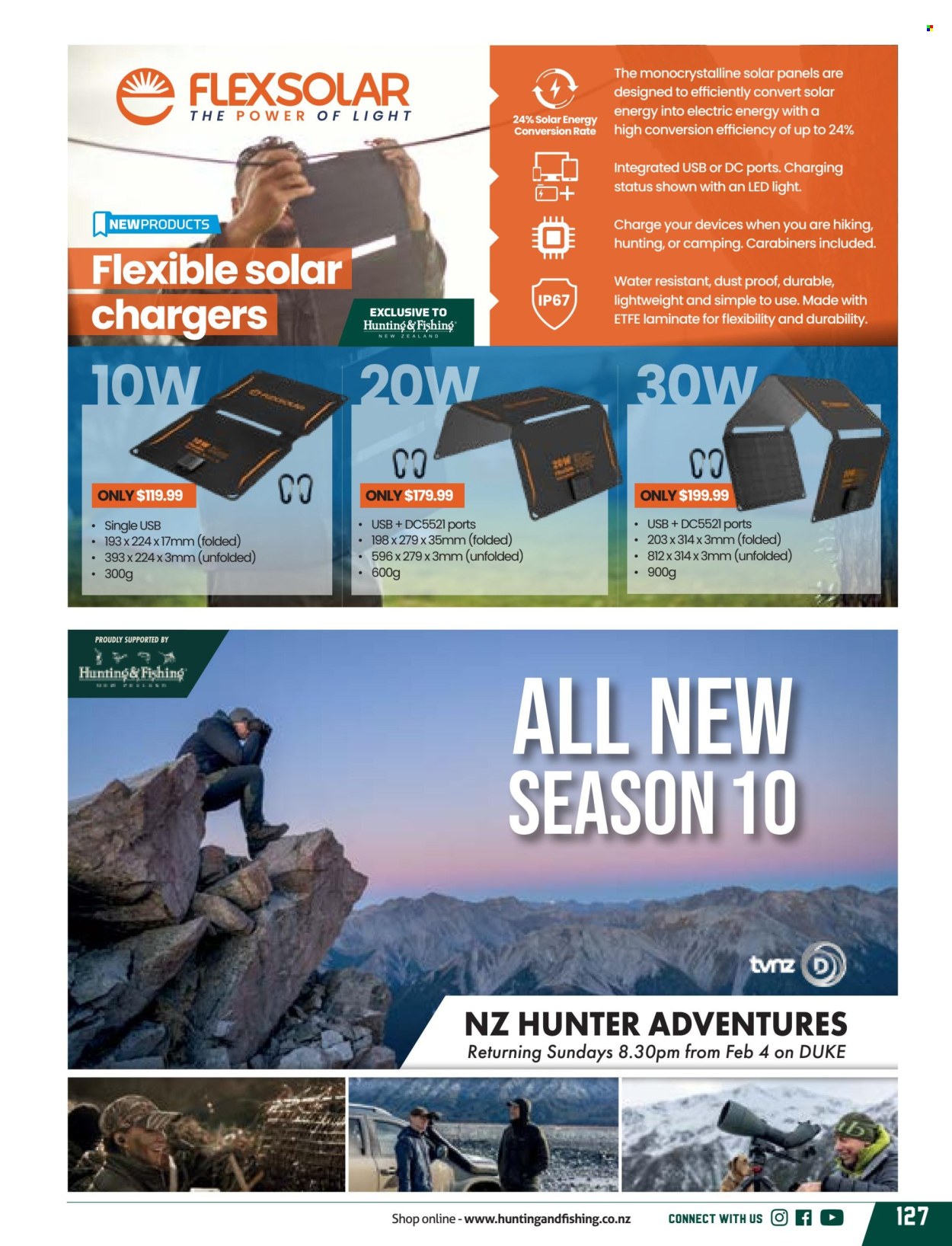 thumbnail - Hunting & Fishing mailer - Sales products - Hunter. Page 127.