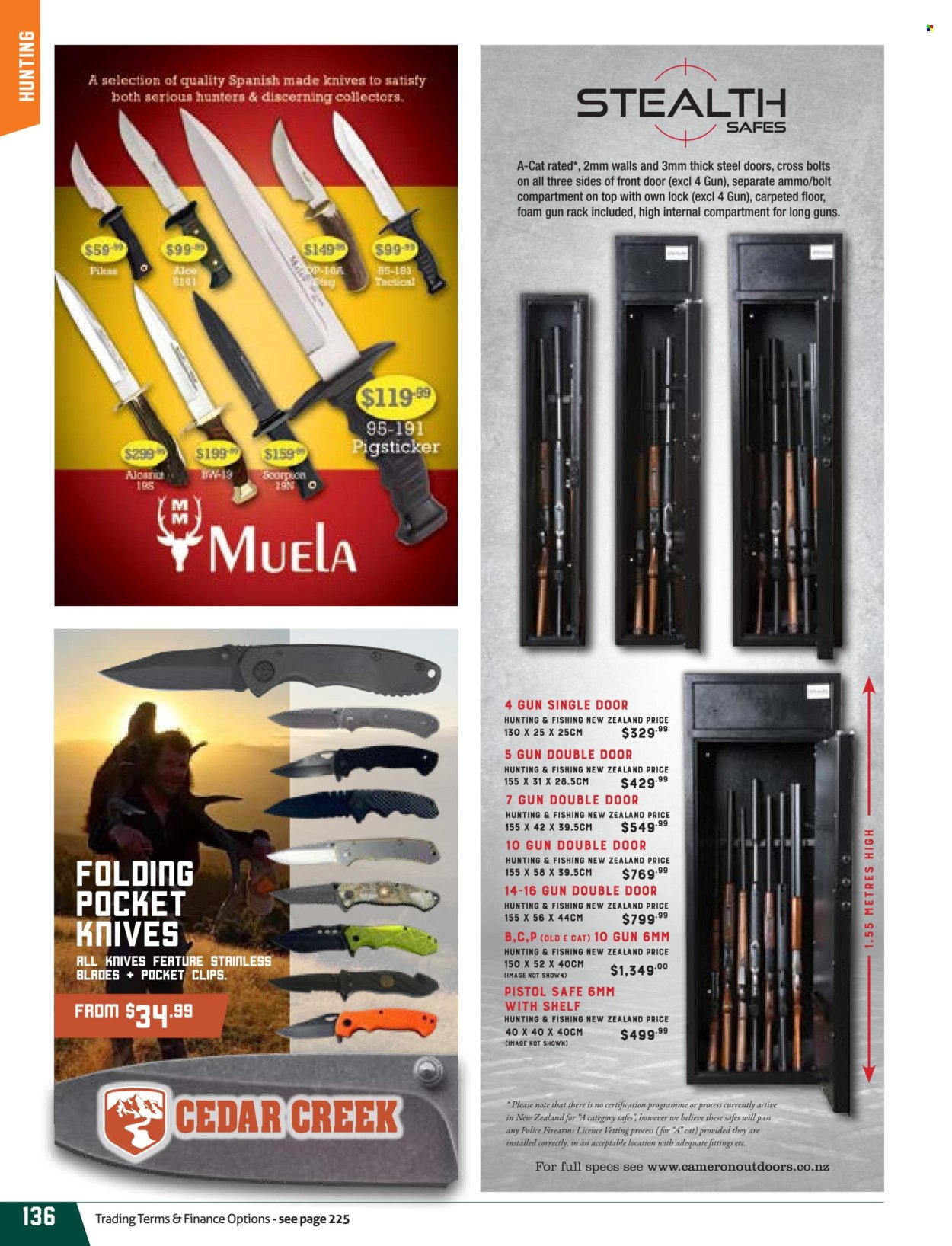 thumbnail - Hunting & Fishing mailer - Sales products - knife, pistol, ammo. Page 136.