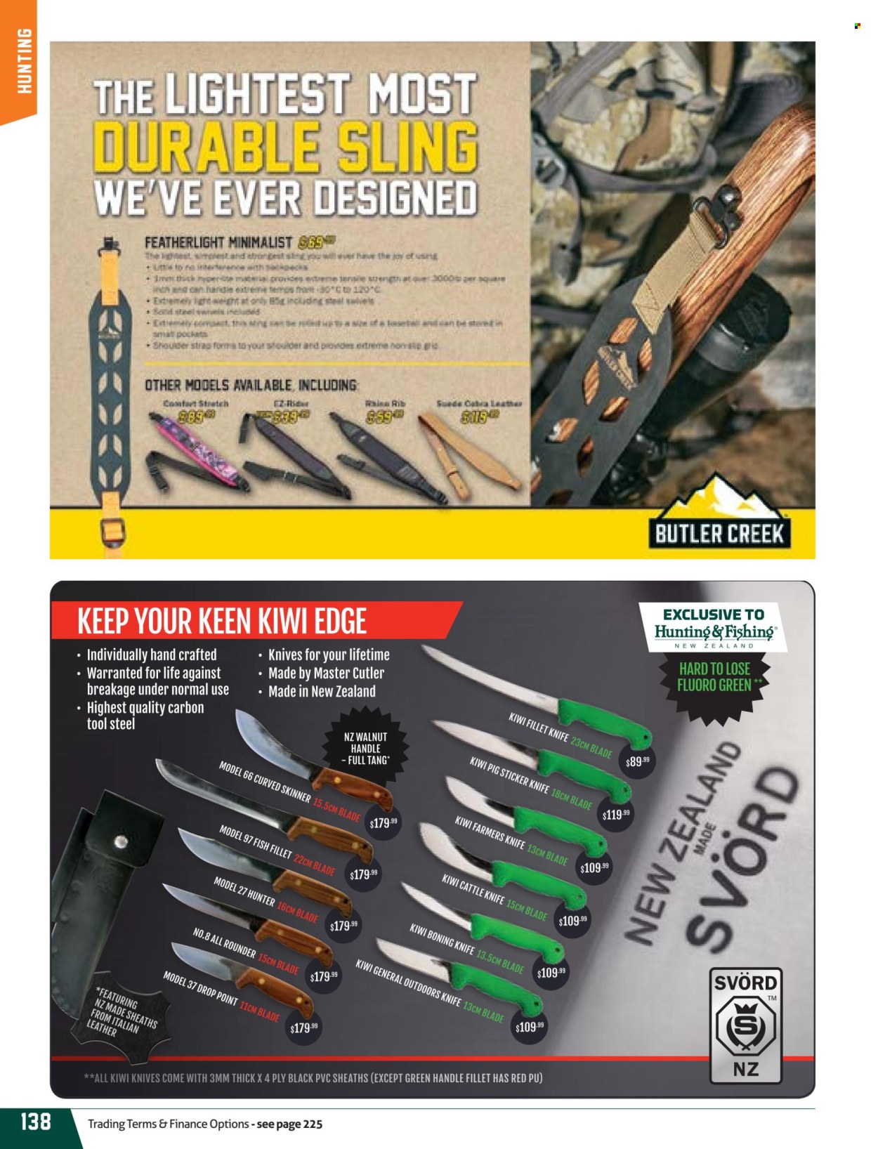 thumbnail - Hunting & Fishing mailer - Sales products - knife. Page 138.