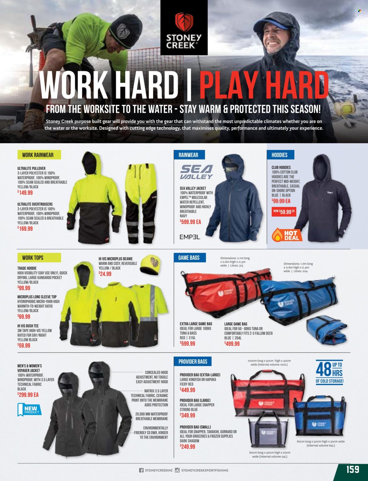 thumbnail - Hunting & Fishing mailer - Sales products - t-shirt, beanie, bag. Page 159.