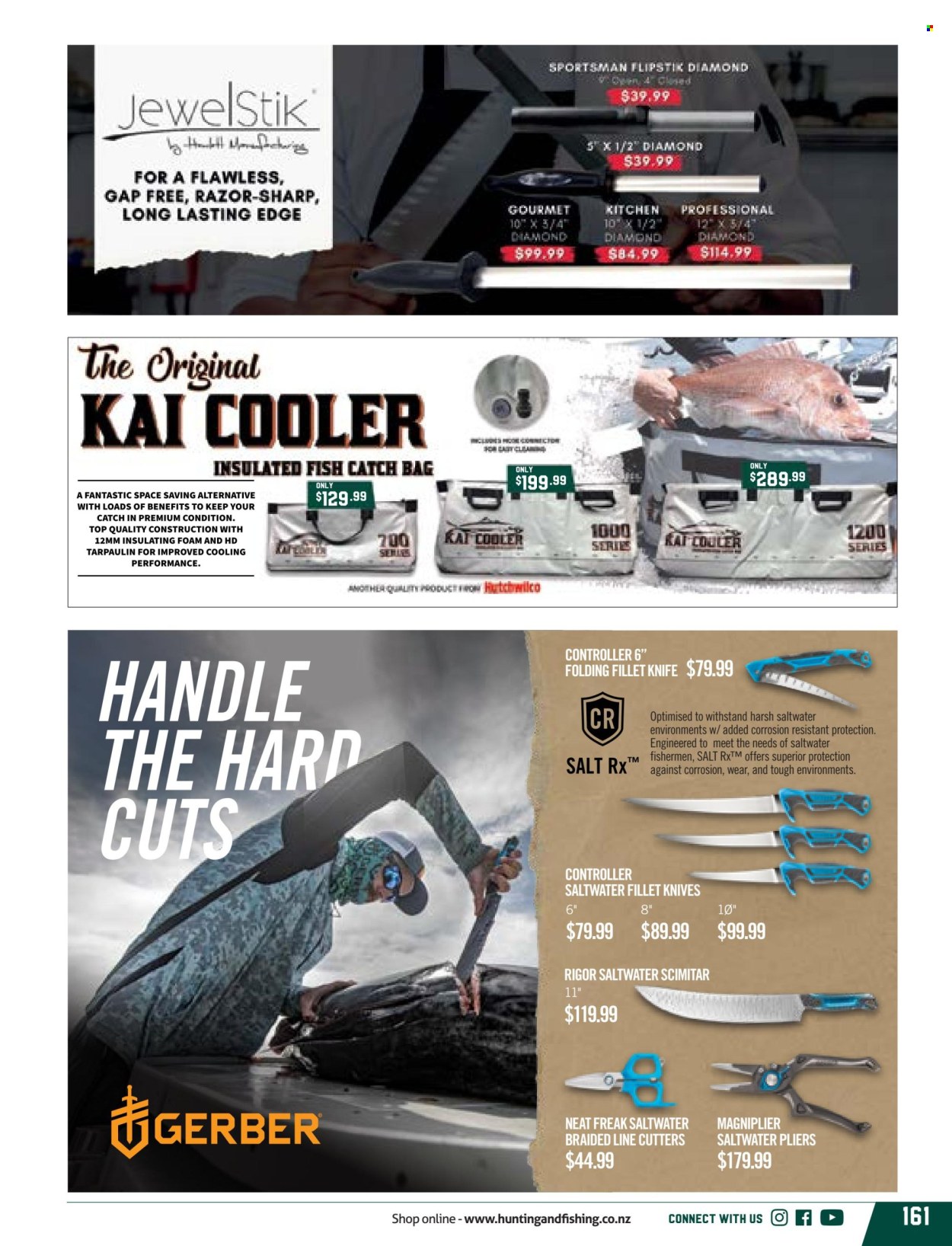 thumbnail - Hunting & Fishing mailer - Sales products - knife, Gerber, bag, pliers. Page 161.