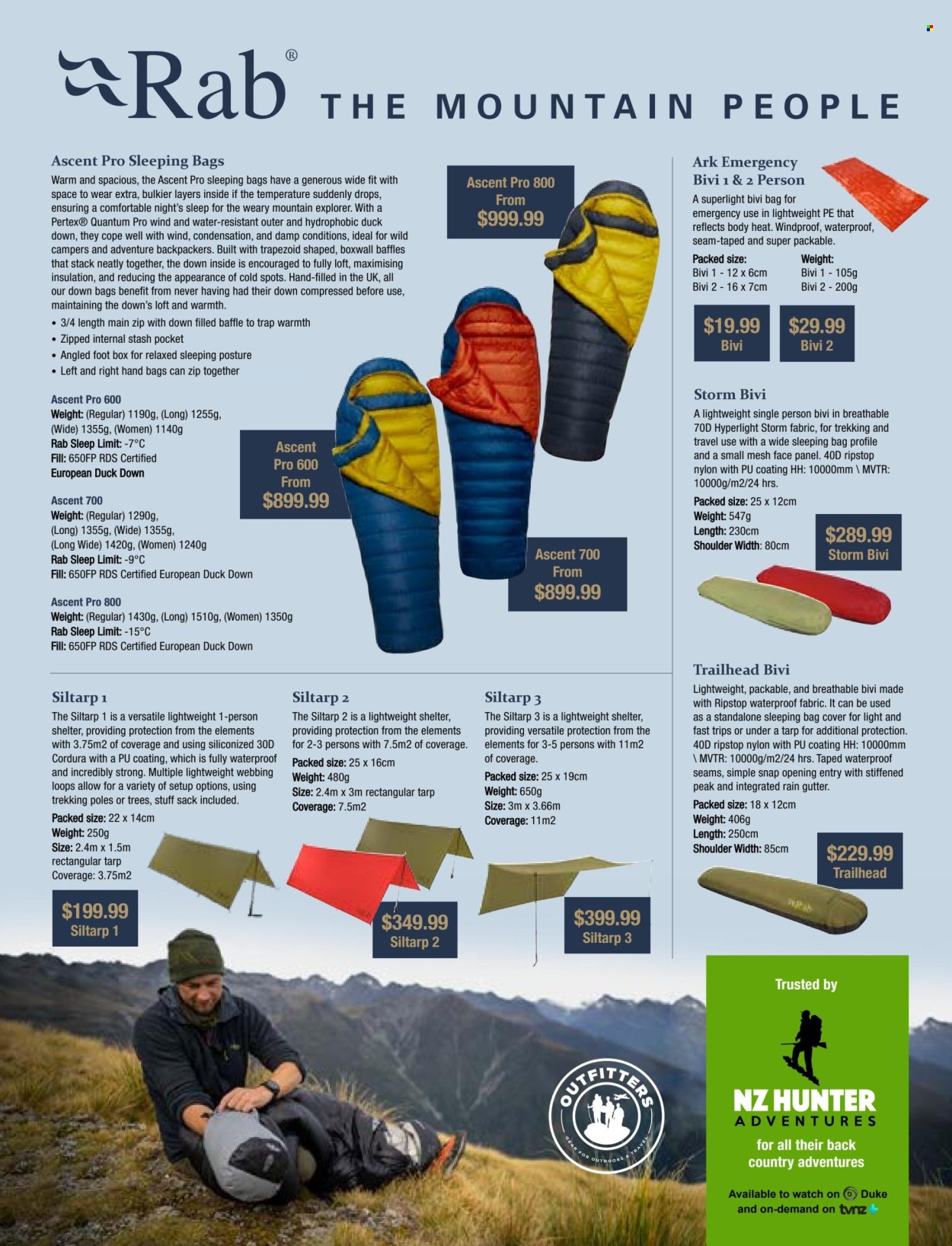 thumbnail - Hunting & Fishing mailer - Sales products - Hunter, sleeping bag. Page 167.