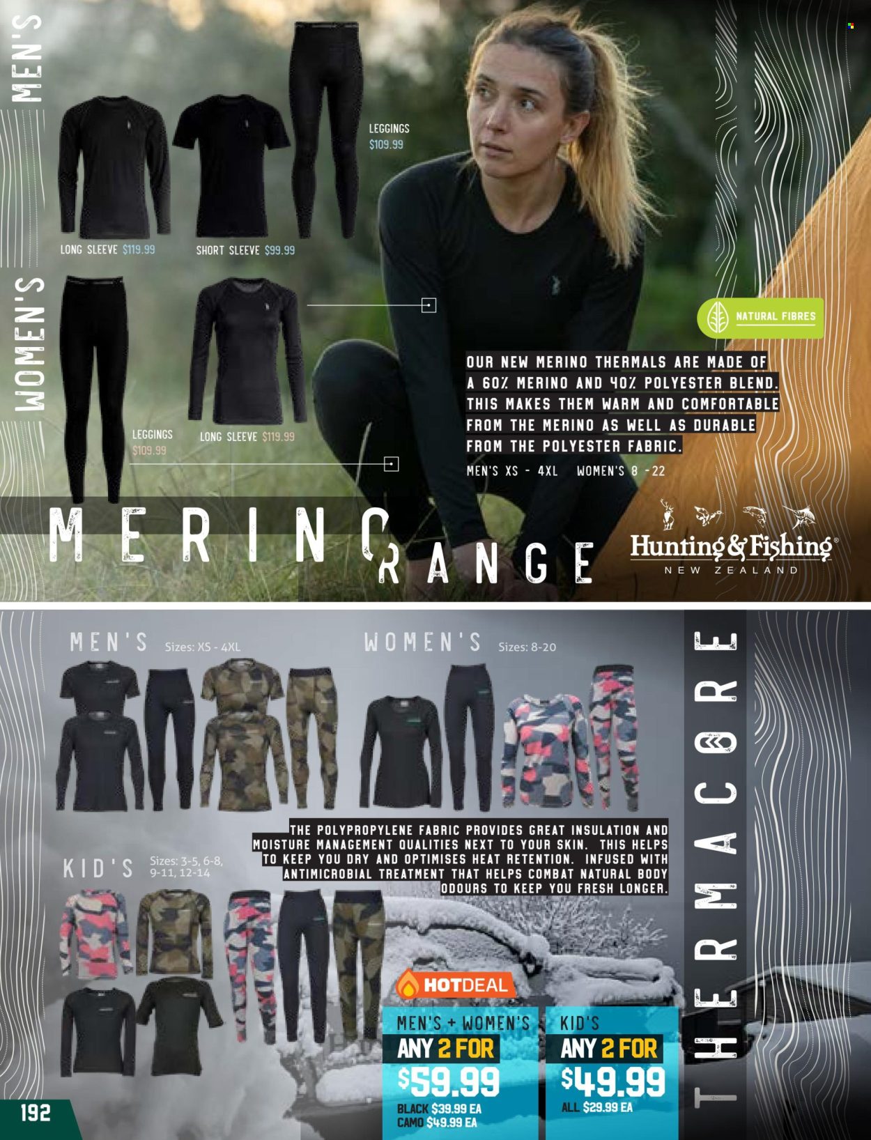 thumbnail - Hunting & Fishing mailer - Sales products - leggings. Page 192.