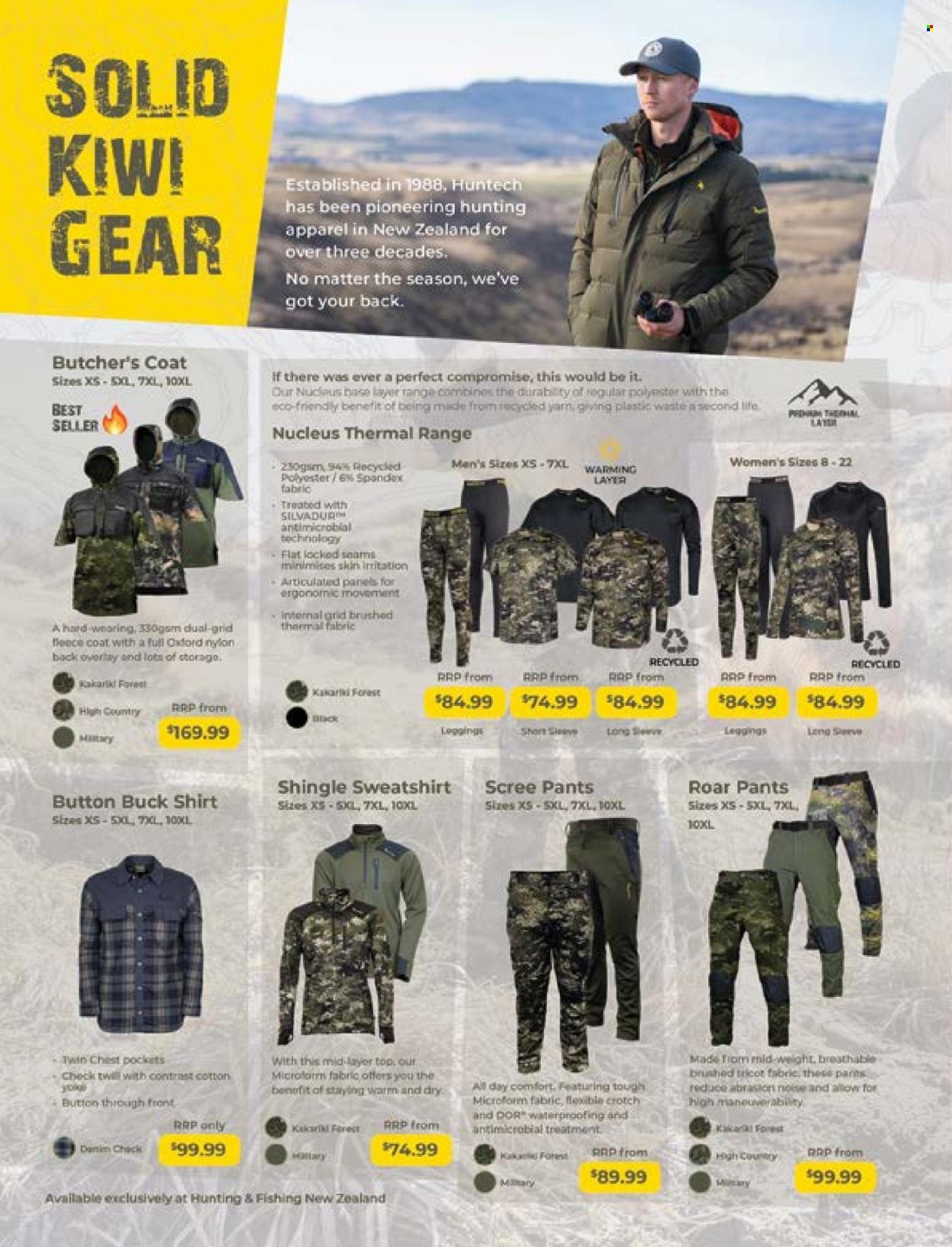thumbnail - Hunting & Fishing mailer - Sales products - pants, shirt, leggings, hunting accessories. Page 202.