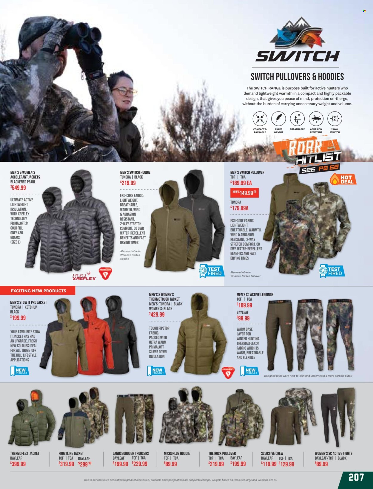 thumbnail - Hunting & Fishing mailer - Sales products - trousers, leggings, tights. Page 207.