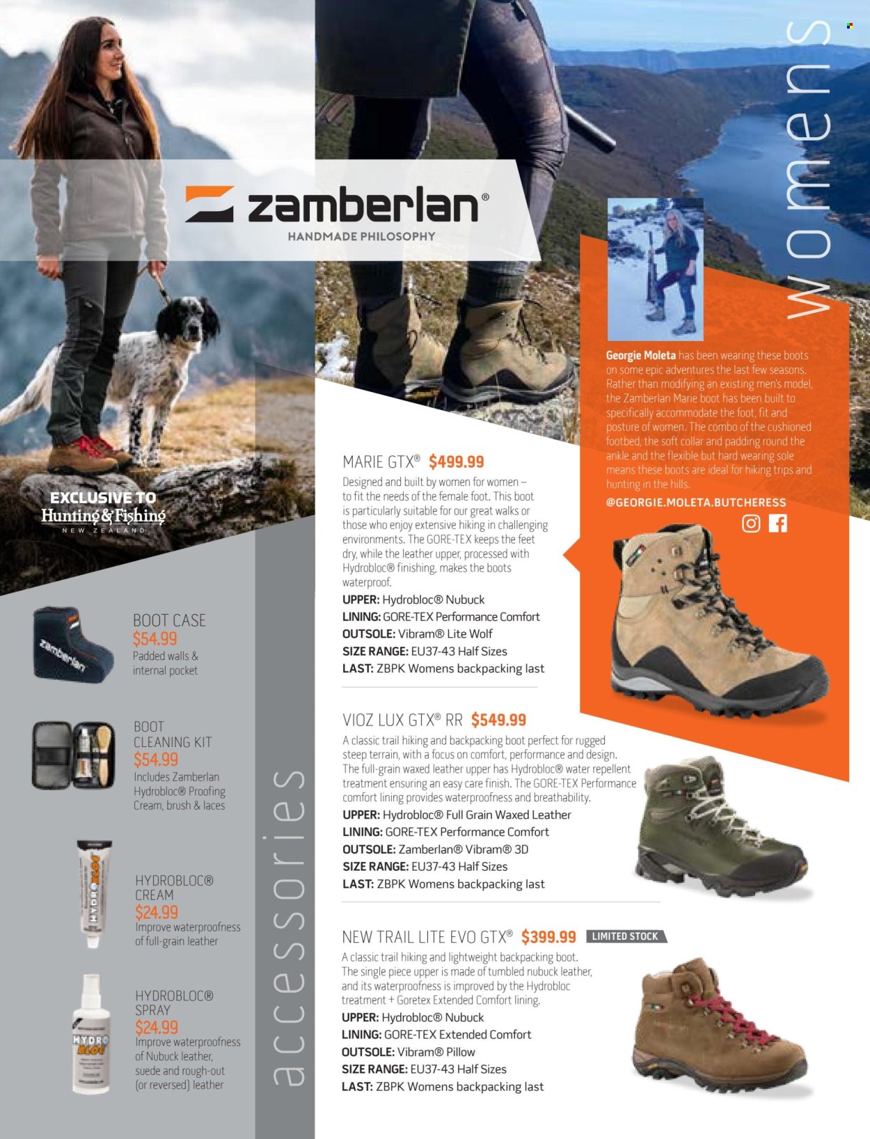thumbnail - Hunting & Fishing mailer - Sales products - boots. Page 210.