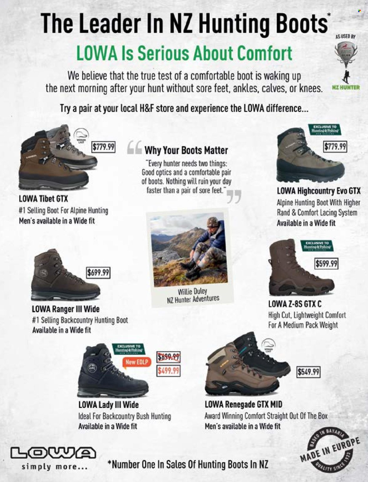 thumbnail - Hunting & Fishing mailer - Sales products - boots, hunting boots, Hunter, optics, leader. Page 213.