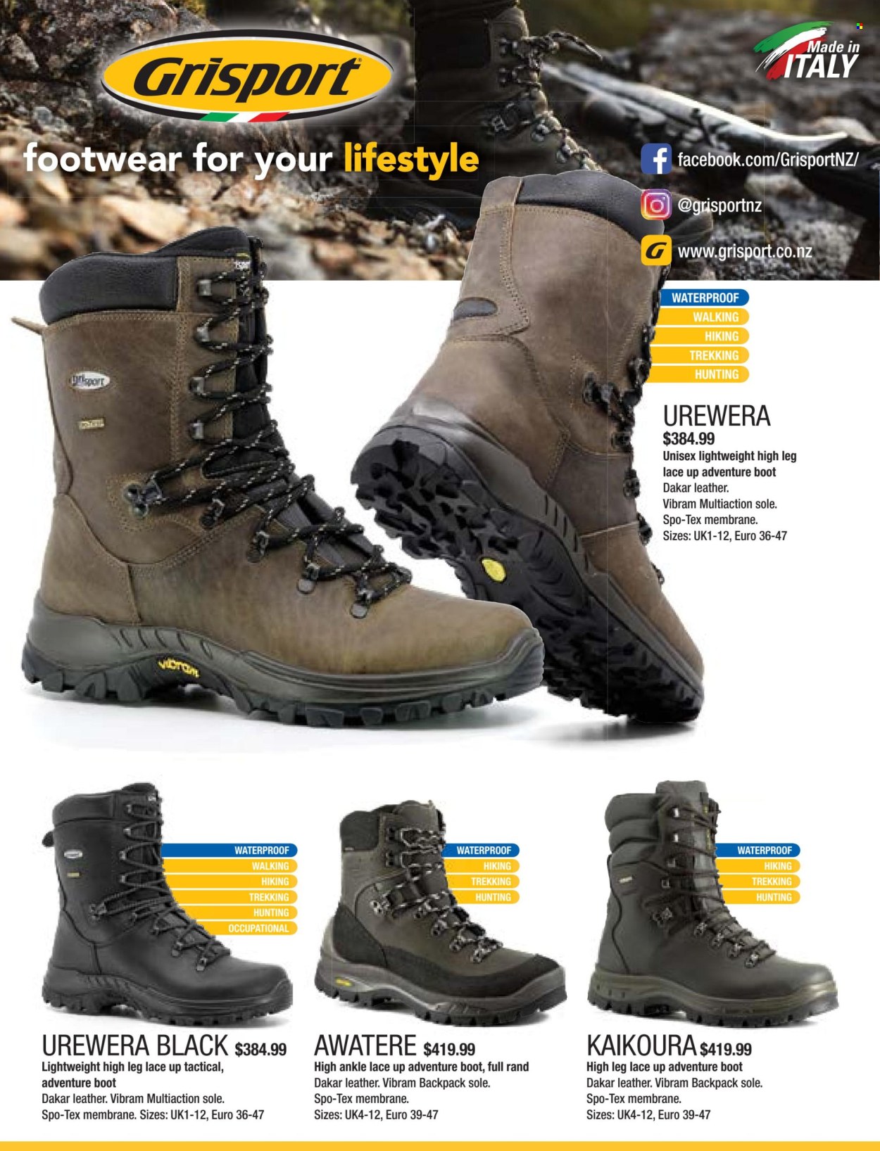 thumbnail - Hunting & Fishing mailer - Sales products - boots, backpack. Page 214.