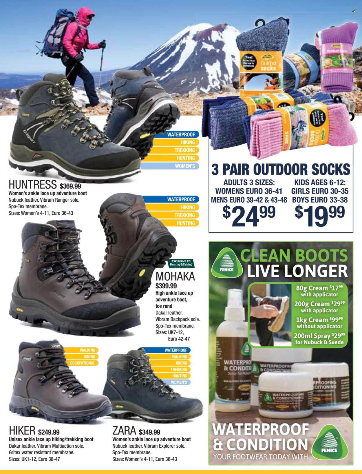 thumbnail - Hunting & Fishing mailer - Sales products - boots, socks, backpack. Page 215.