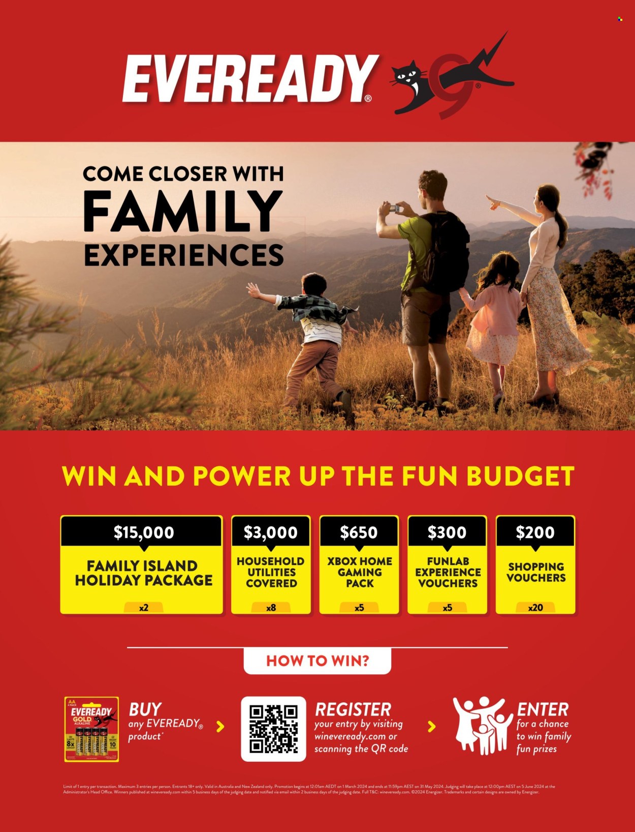 thumbnail - Bunnings Warehouse mailer - Sales products - Energizer, Eveready. Page 65.