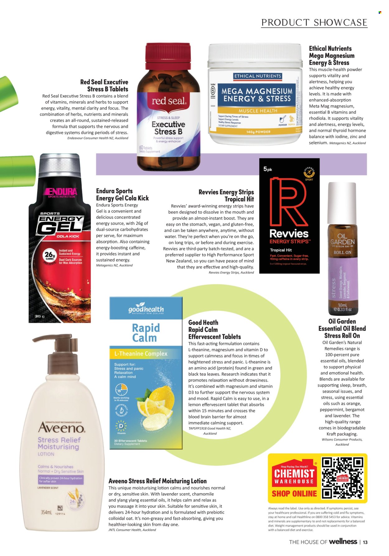 thumbnail - Chemist Warehouse mailer - 01.04.2024 - 30.04.2024 - Sales products - Aveeno, roll-on, zinc, vitamin D3, dietary supplement, Ethical Nutrients, vitamins. Page 13.