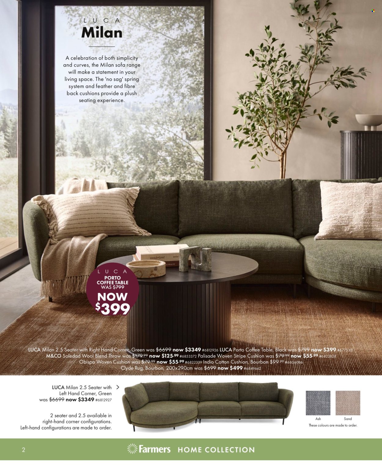 thumbnail - Farmers mailer - 18.04.2024 - 01.05.2024 - Sales products - blanket, cushion, table, sofa, coffee table. Page 2.