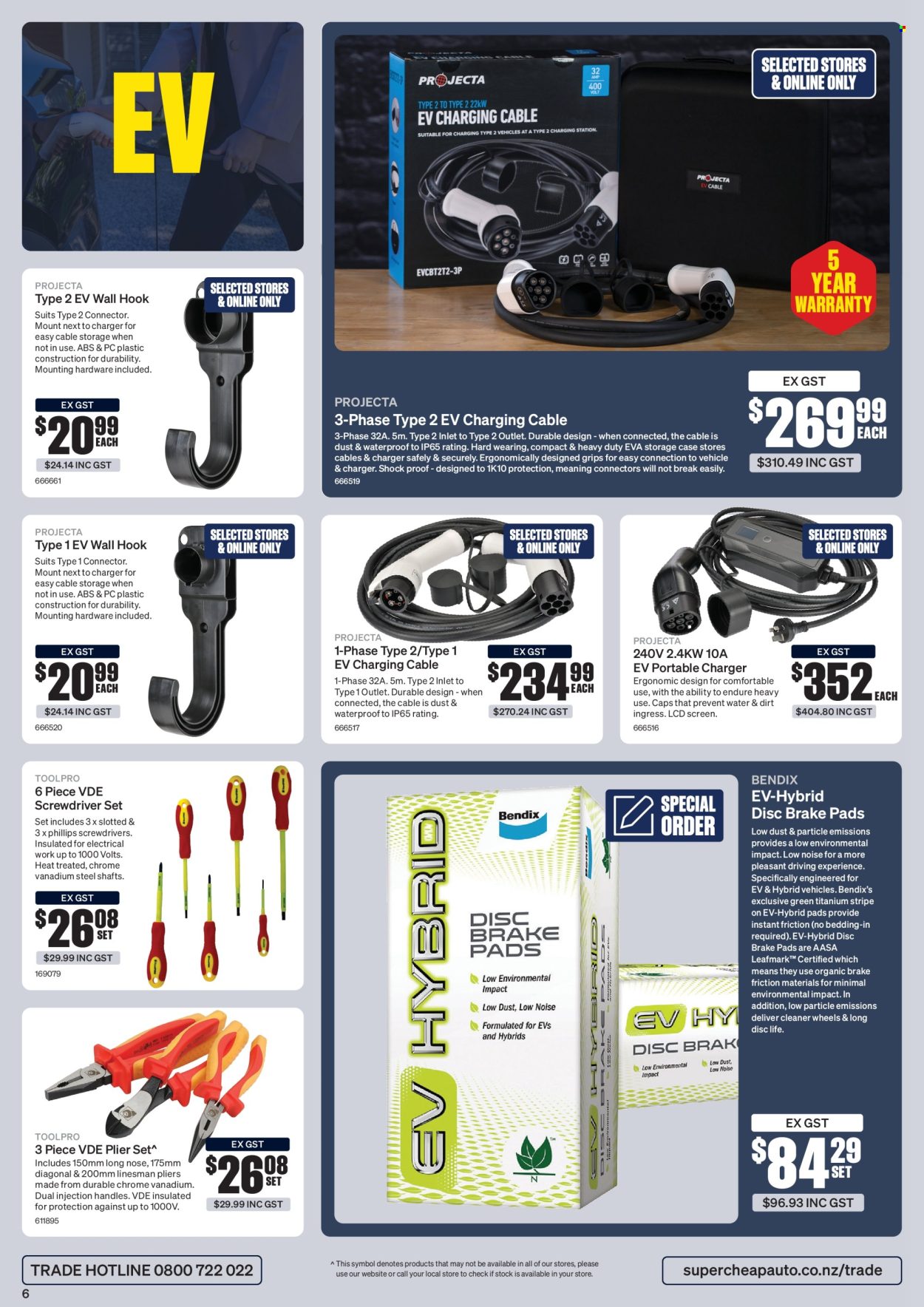 thumbnail - SuperCheap Auto mailer - 19.04.2024 - 17.05.2024 - Sales products - pads, cleaner, portable charger, screwdriver, pliers, screwdriver set, vehicle, brake pad. Page 6.