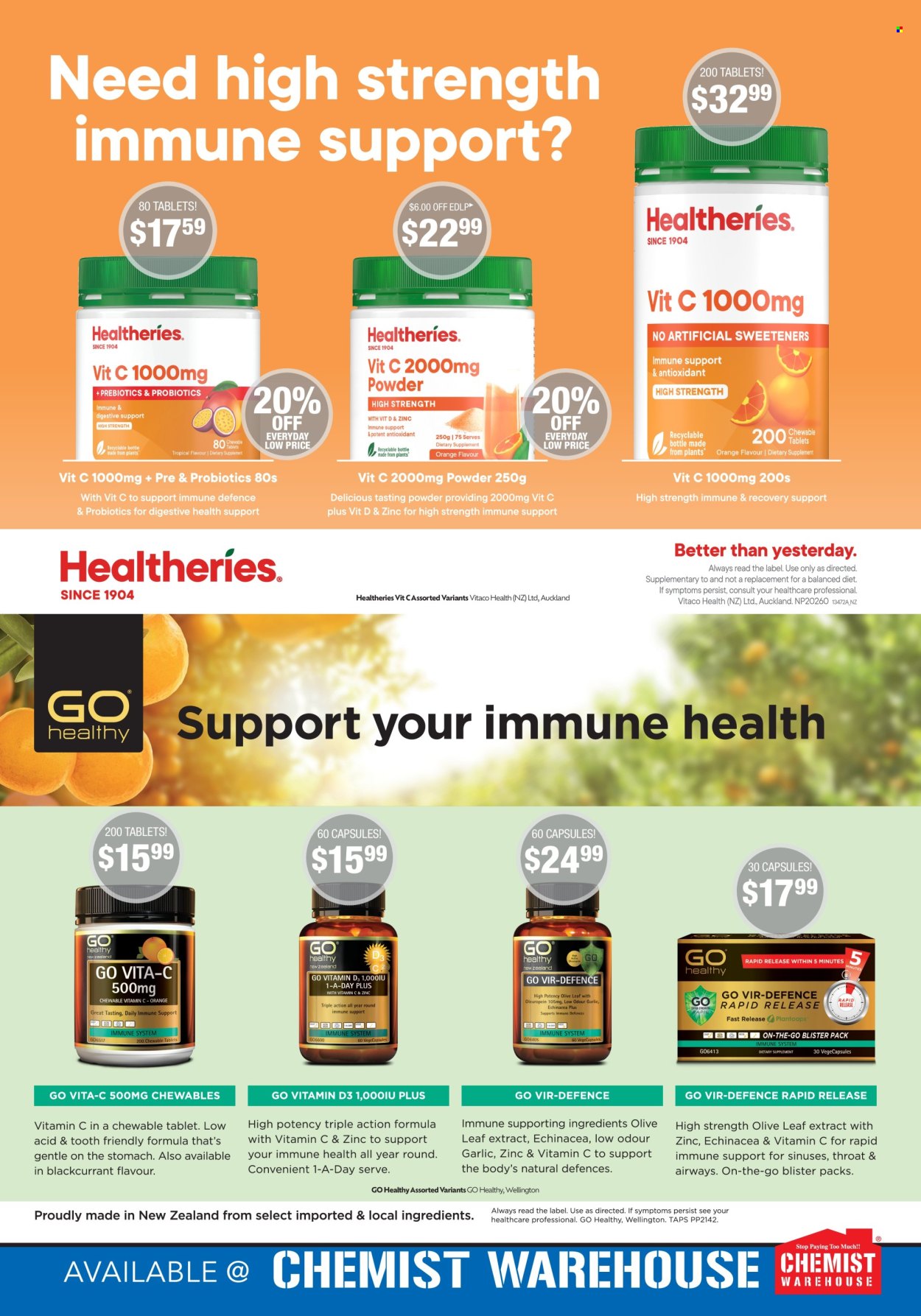 thumbnail - Chemist Warehouse mailer - 01.05.2024 - 31.05.2024 - Sales products - probiotics, vitamin D3, dietary supplement. Page 8.