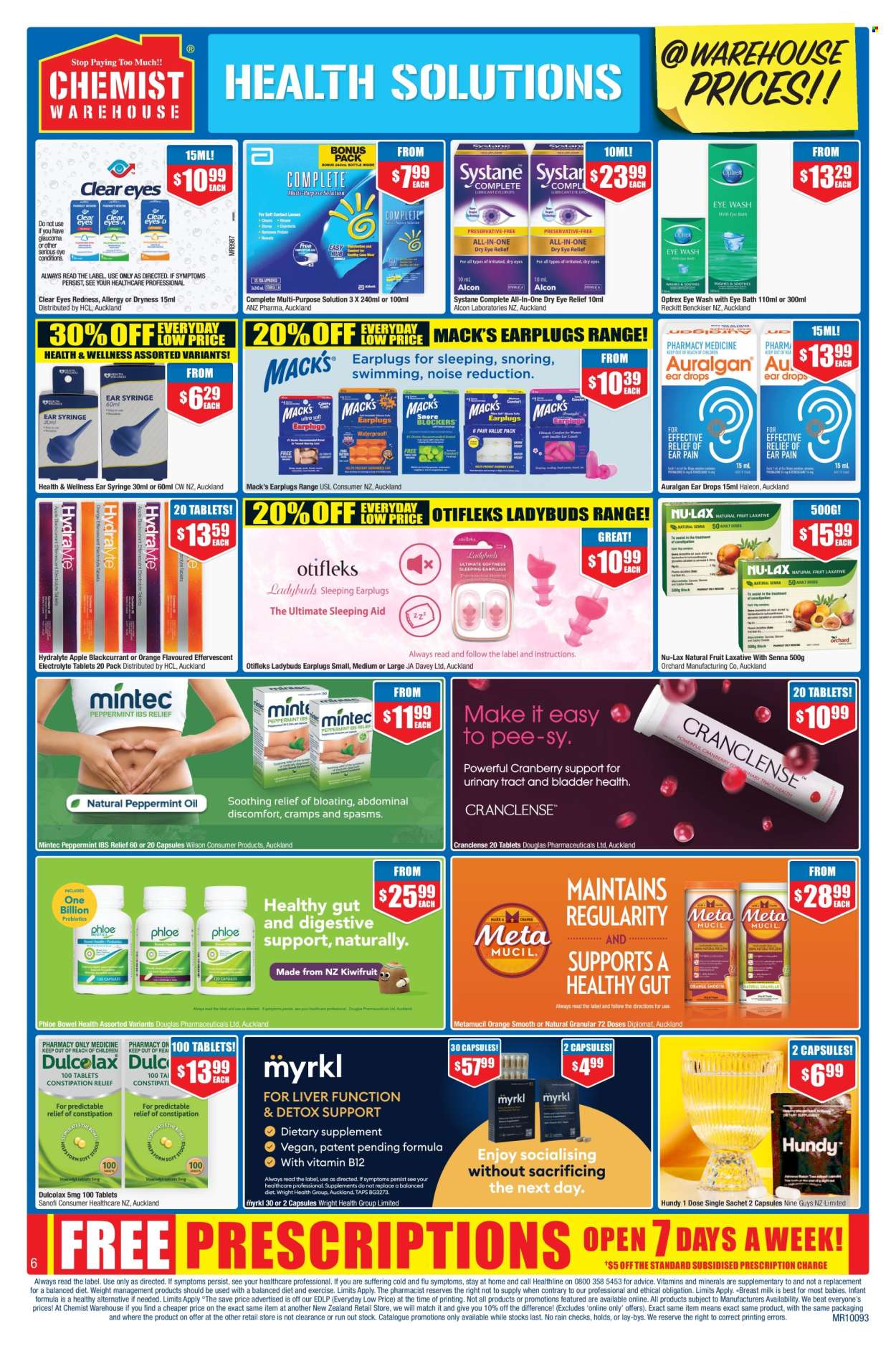 thumbnail - Chemist Warehouse mailer - 18.04.2024 - 12.05.2024 - Sales products - Dulcolax, Systane, laxative, Metamucil, dietary supplement, vitamins, contact lens solution. Page 6.