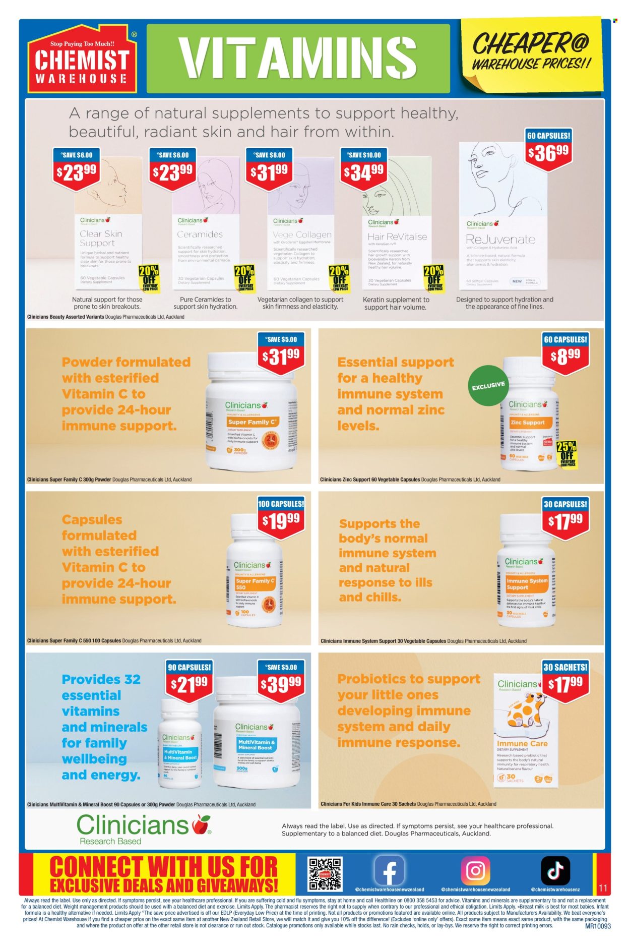 thumbnail - Chemist Warehouse mailer - 18.04.2024 - 12.05.2024 - Sales products - multivitamin, zinc, dietary supplement, vitamins. Page 11.